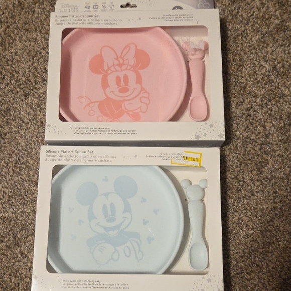 Disney Silicone Plate And Spoon Sets - Picture 1 of 6